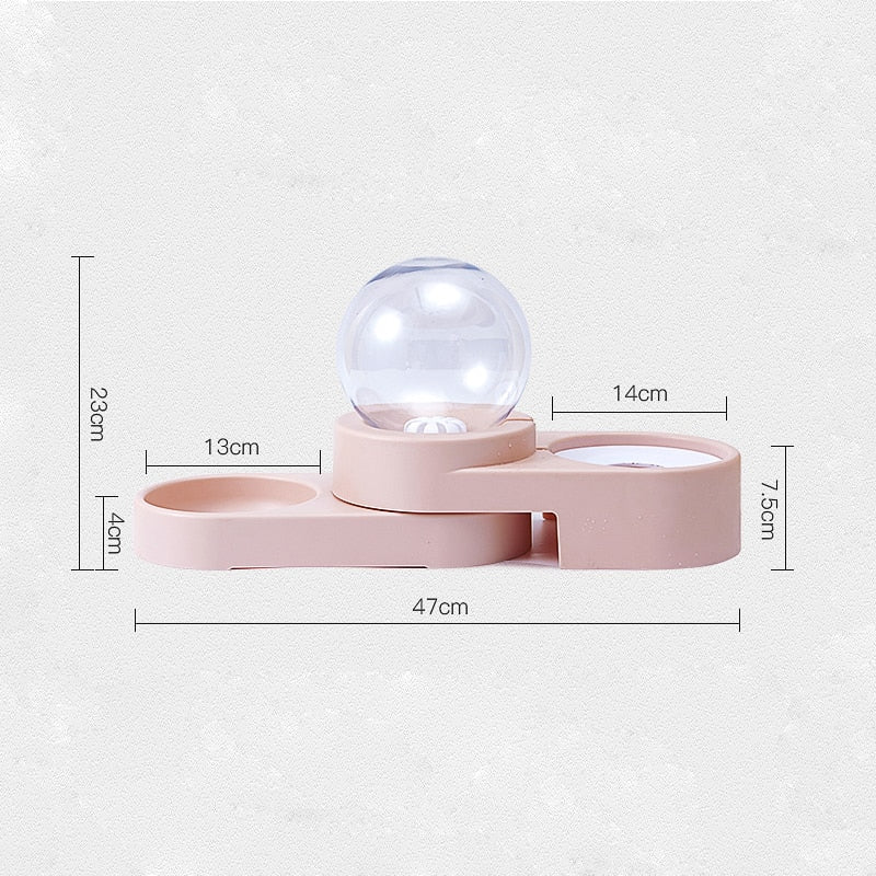 Pet Dog Cat Bowl Fountain Automatic Food Water Feeder Container Dispenser - by Famigift