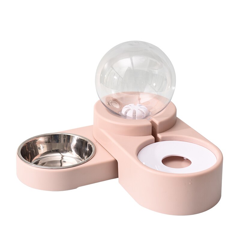 Pet Dog Cat Bowl Fountain Automatic Food Water Feeder Container Dispenser - by Famigift