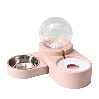 Pet Dog Cat Bowl Fountain Automatic Food Water Feeder Container Dispenser - by Famigift