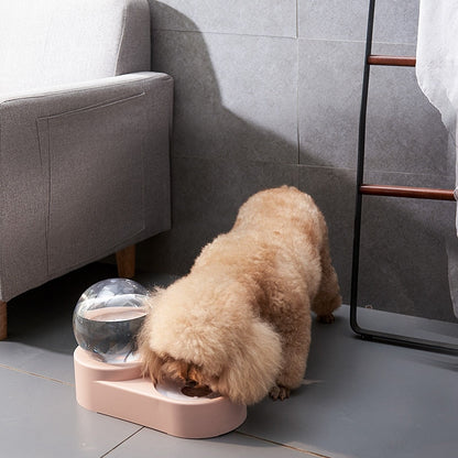Pet Dog Cat Bowl Fountain Automatic Food Water Feeder Container Dispenser - by Famigift