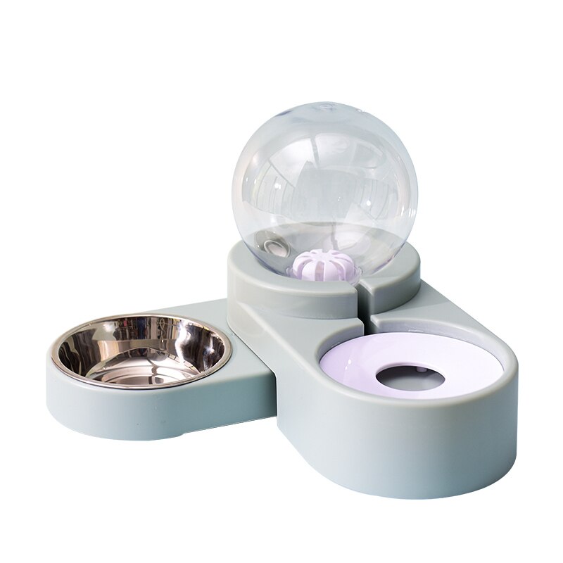 Pet Dog Cat Bowl Fountain Automatic Food Water Feeder Container Dispenser - by Famigift