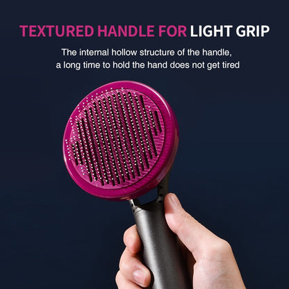 Pet Hair Remover Brush Cat Grooming Comb Effectively Self Cleaning - Stainless comb-2 - by Famigift