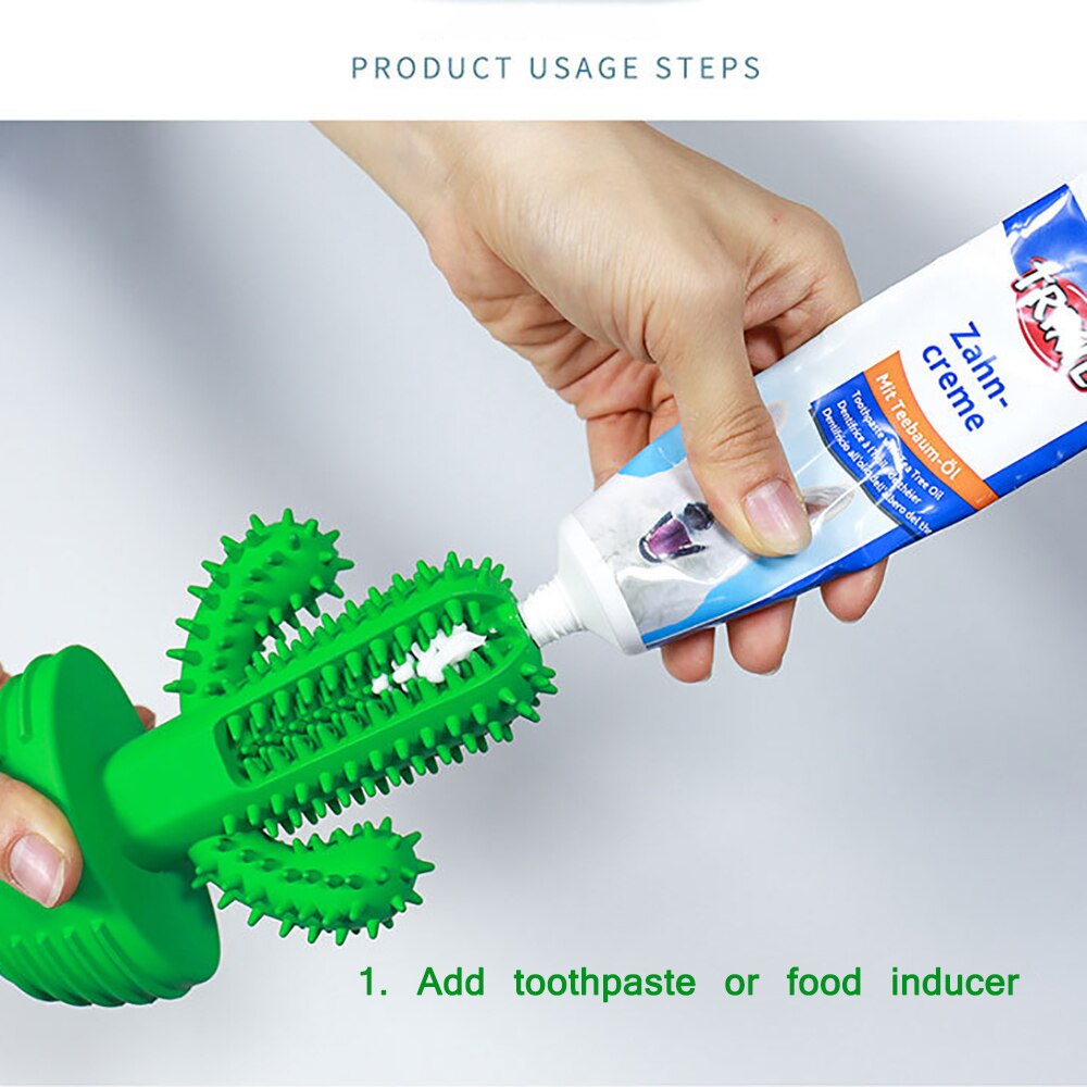 Pet Toothbrush Chew Toy Doggy Brush Stick Soft Rubber dog Teeth Cleaning - by Famigift