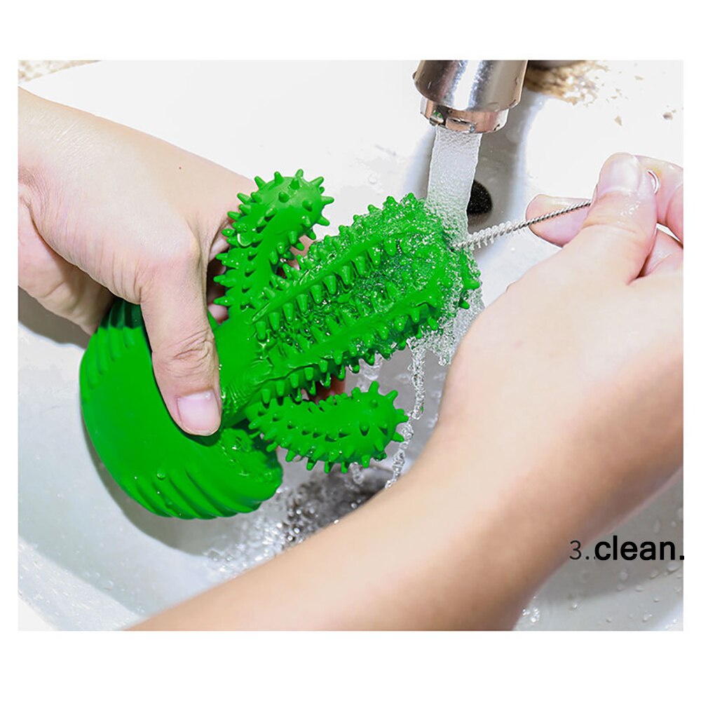 Pet Toothbrush Chew Toy Doggy Brush Stick Soft Rubber dog Teeth Cleaning - by Famigift