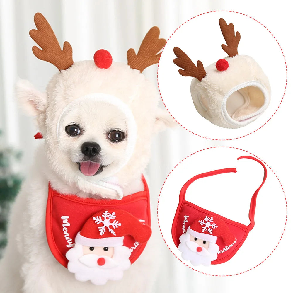 PetCare Christmas Hat for Pets - White - by Famigift