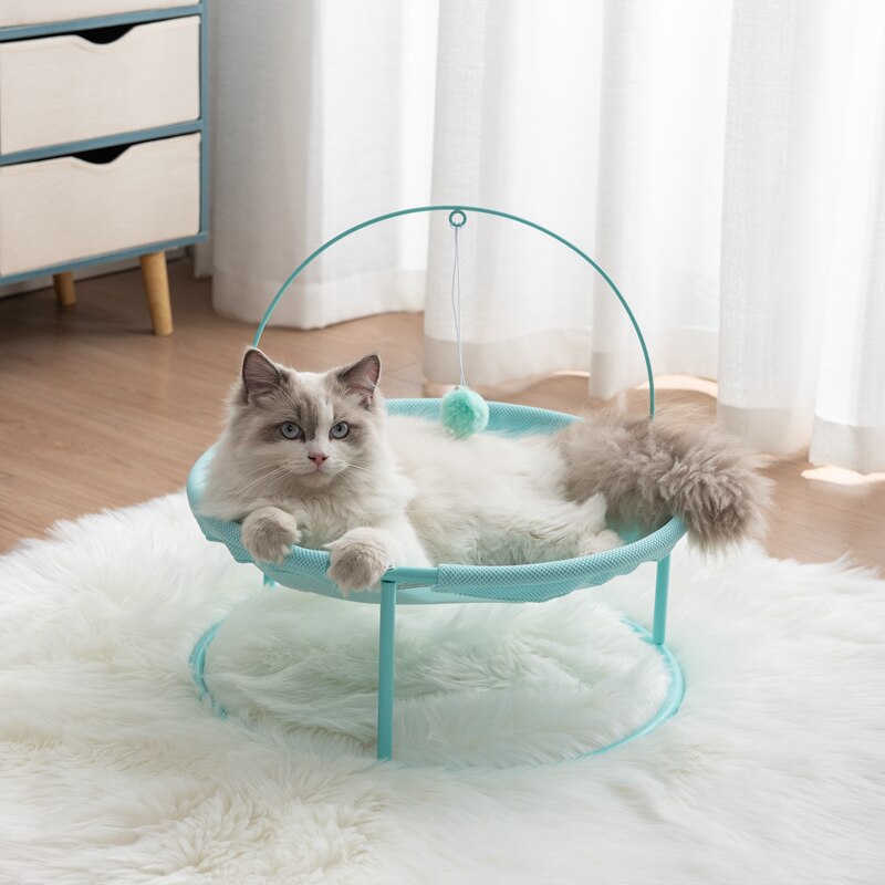 Cat Bed House Pet Small Cats Hammock Beds Mat - purple - by Famigift