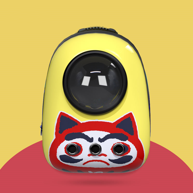 Pet backpack carrier bag portable with capsule oil painting series - by Famigift