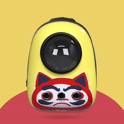 Pet backpack carrier bag portable with capsule oil painting series - by Famigift