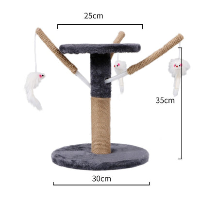 Cat tree cat tower with natural sisal scratching post for cats activity - by Famigift