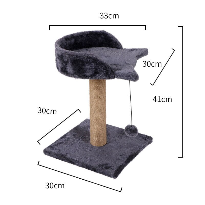 Cat tree cat tower with natural sisal scratching post for cats activity - by Famigift