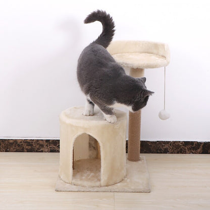Cat tree cat tower with natural sisal scratching post for cats activity - Type C - by Famigift