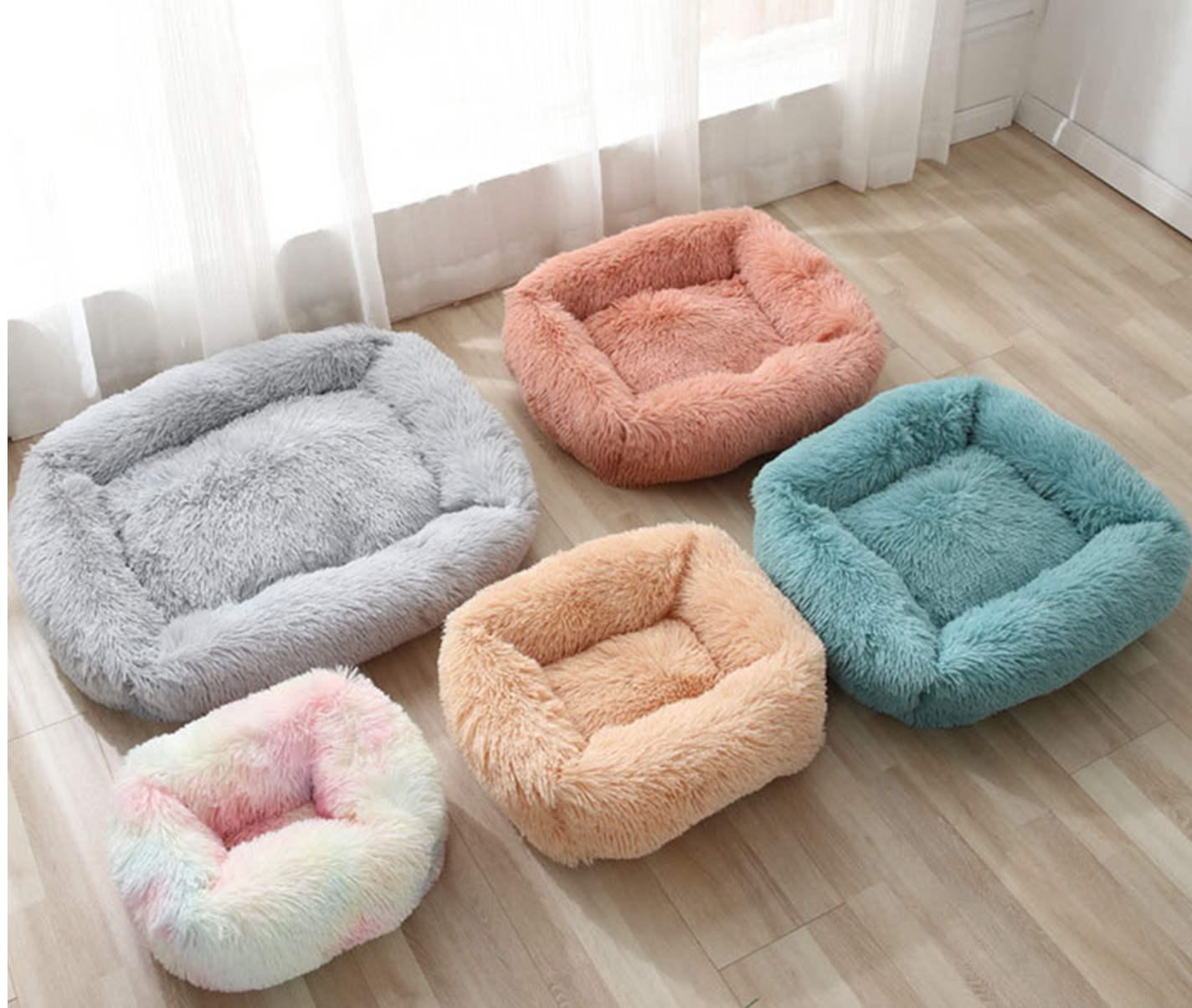 Fami Petcare Plush Bed - Light Blue - by Famigift