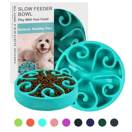 Fami Petcare Slow Feed Bowl - Sky Blue - by Famigift