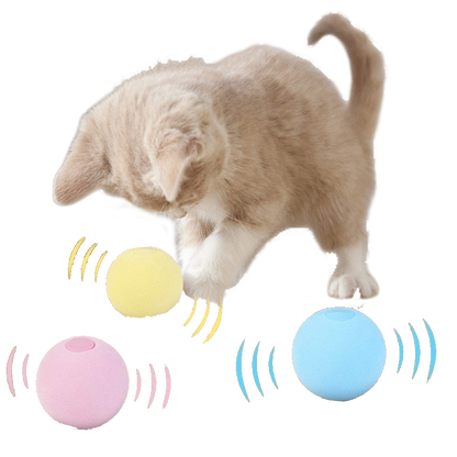 Smart Cat Toys Interactive Ball Catnip Cat Training Toy Pet Playing Ball Pet Supplies Products Toy - Pink - by Famigift