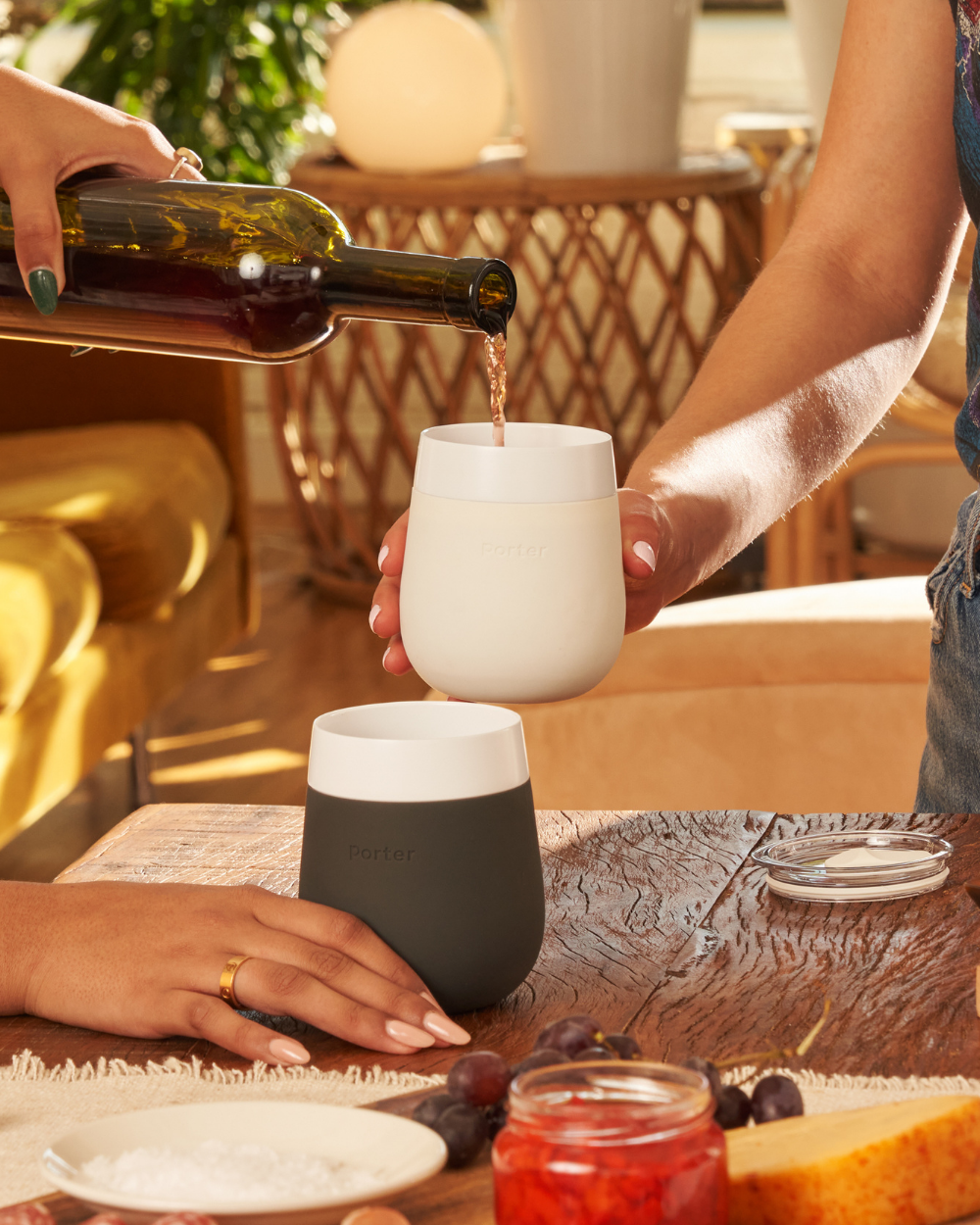Portable Ceramic Insulated Wine Glass - by Famigift