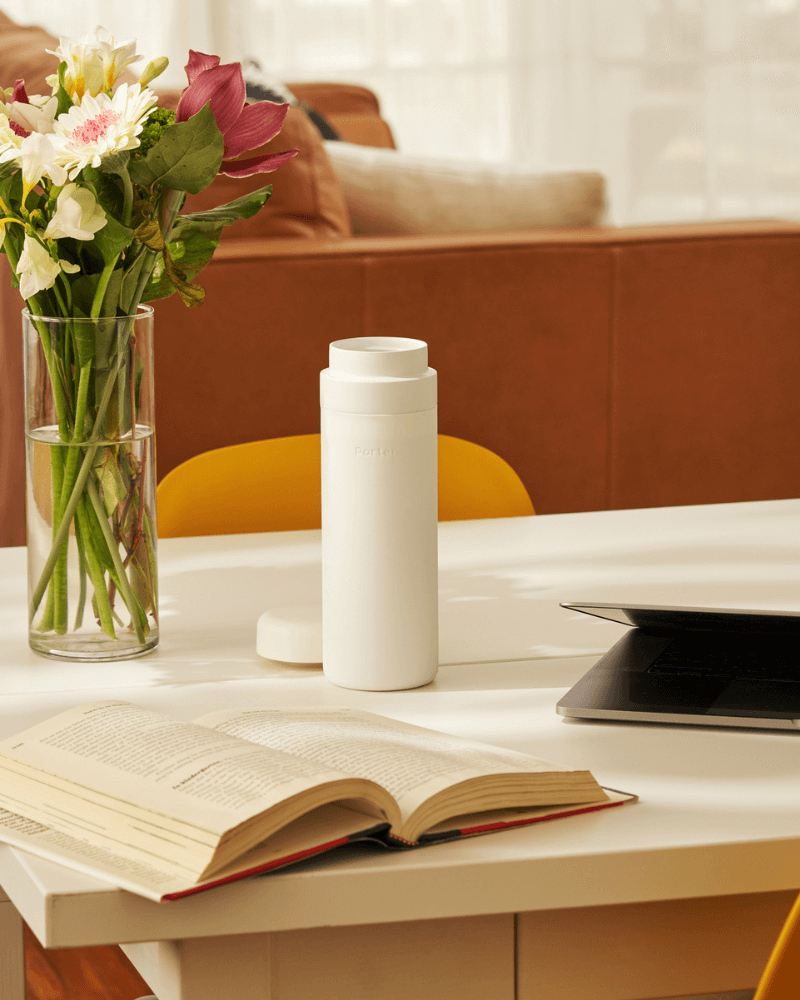 Insulated Ceramic Wide Mouth Bottle - Blush - by Famigift