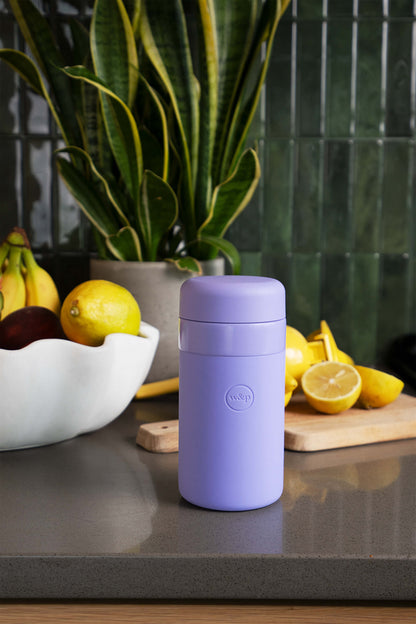 Insulated Ceramic Wide Mouth Bottle - Lavender - by Famigift
