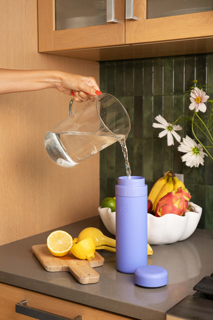 Insulated Ceramic Wide Mouth Bottle - Terrazzo Cream - by Famigift