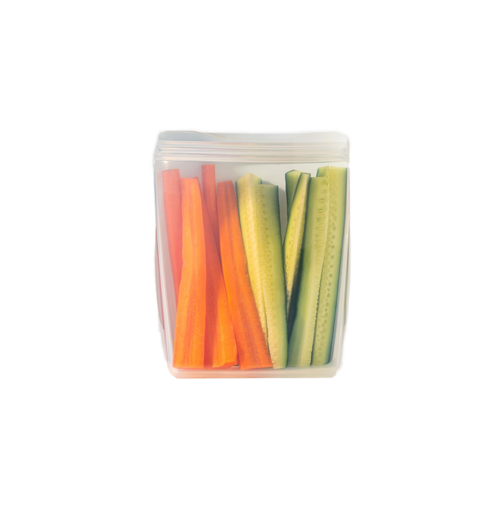Silicone Reusable Stand-Up Bag - Slate - by Famigift