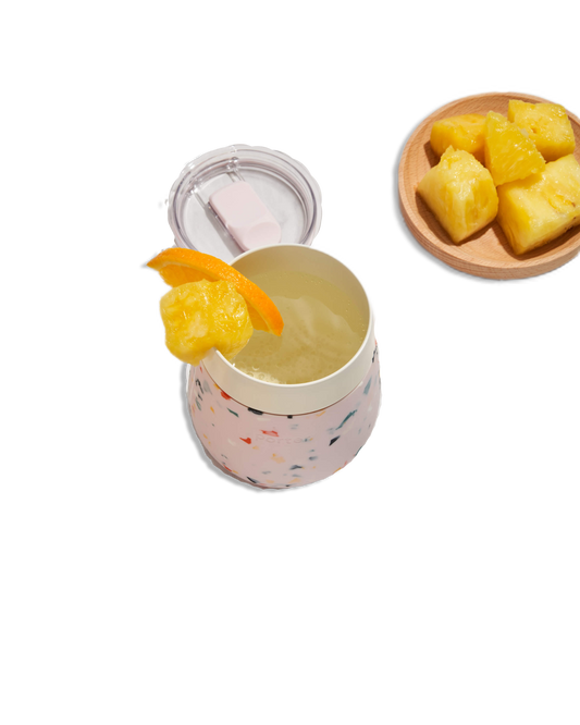 Portable Ceramic Insulated Wine Glass - Lavender - by Famigift