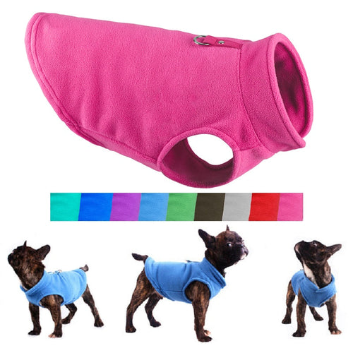 Winter Fleece Pet Dog Clothes Puppy Clothing French Bulldog Coat Pug Costumes Jacket For Small Dogs Chihuahua Vest Hondenkleding - Dark Blue - by Famigift
