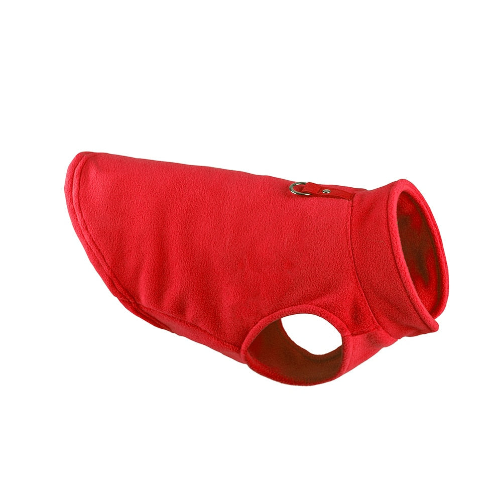 Winter Fleece Pet Dog Clothes Puppy Clothing French Bulldog Coat Pug Costumes Jacket For Small Dogs Chihuahua Vest Hondenkleding - Red - by Famigift