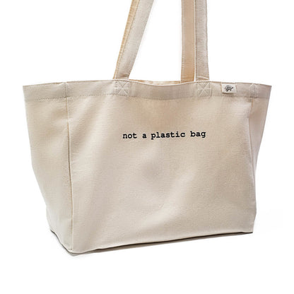 Canvas Tote Bag - Large With Compartments - by Famigift