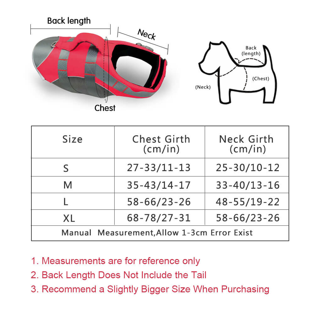 Dog Splash Life Jacket Vest With Floating Foam - Black - by Famigift