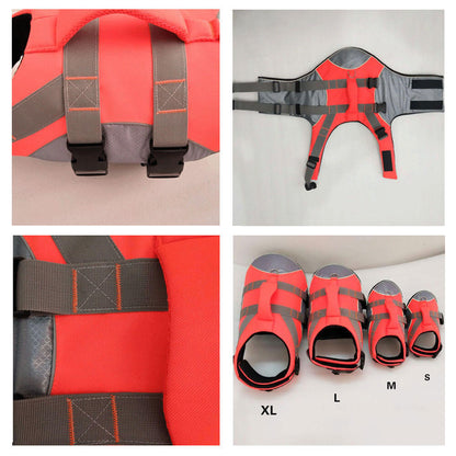 Dog Splash Life Jacket Vest With Floating Foam - Orange - by Famigift