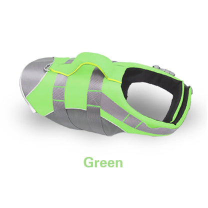 Dog Splash Life Jacket Vest With Floating Foam - Black - by Famigift