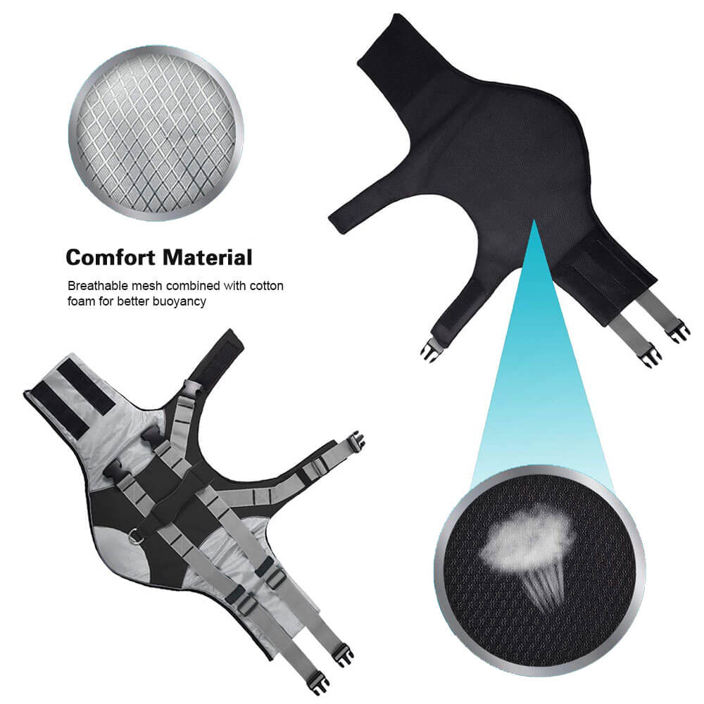 Dog Splash Life Jacket Vest With Floating Foam - Orange - by Famigift