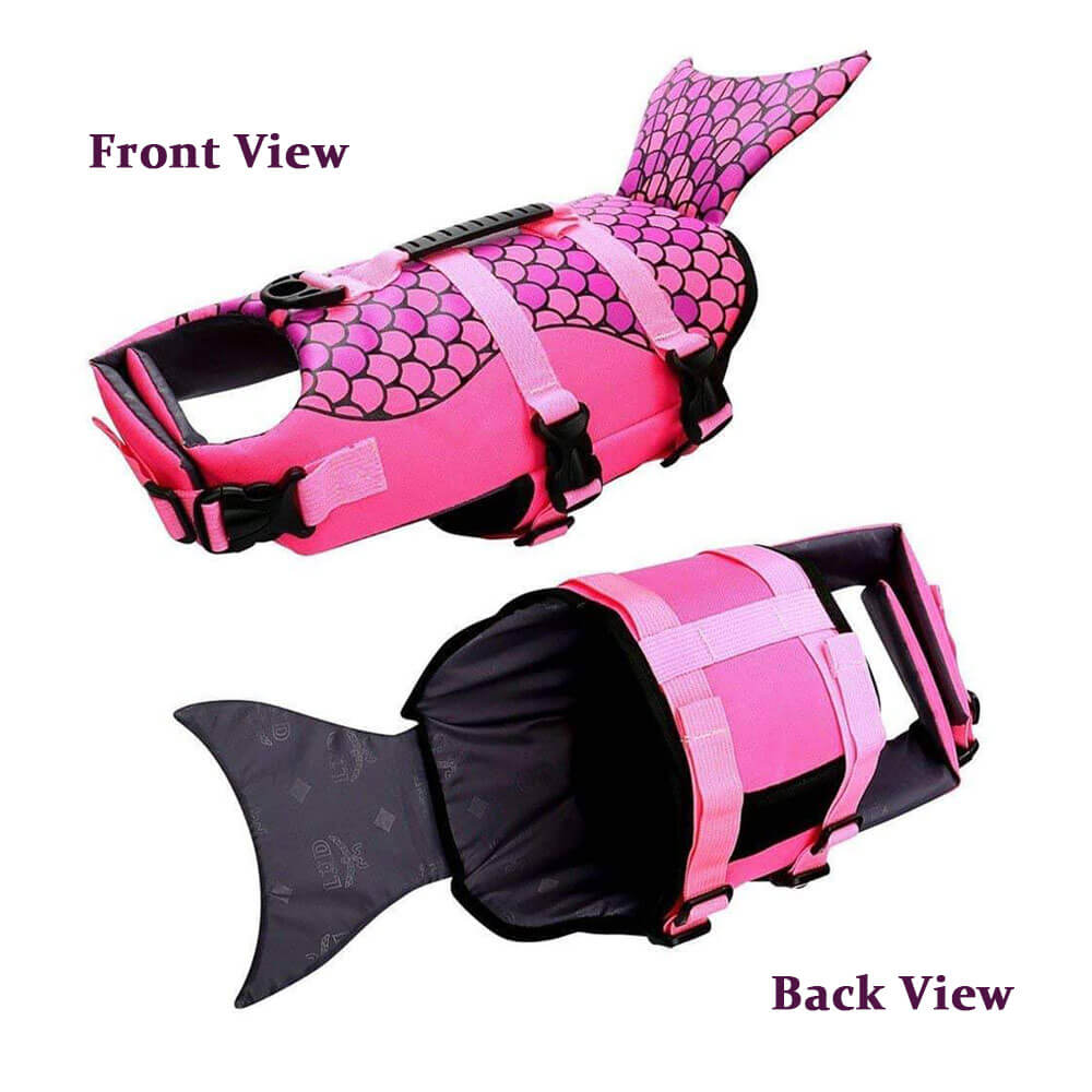Dog Life Jacket Floating Vest With Adjustable Strap - Shark/Gray - by Famigift