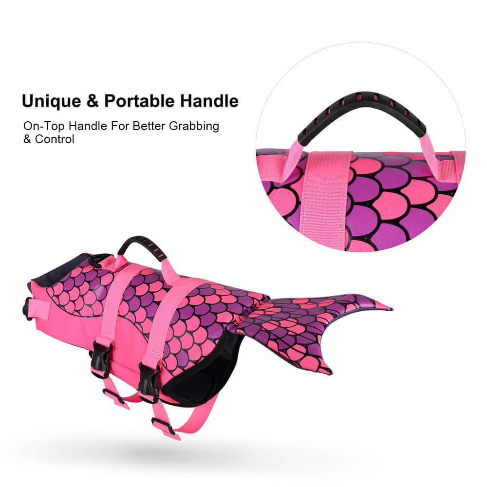 Dog Life Jacket Floating Vest With Adjustable Strap - Shark/Gray - by Famigift