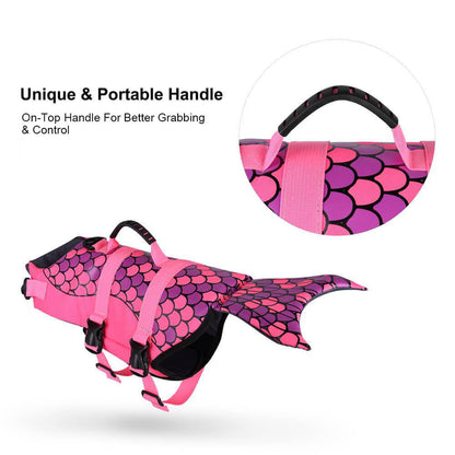 Dog Life Jacket Floating Vest With Adjustable Strap - Shark/Gray - by Famigift