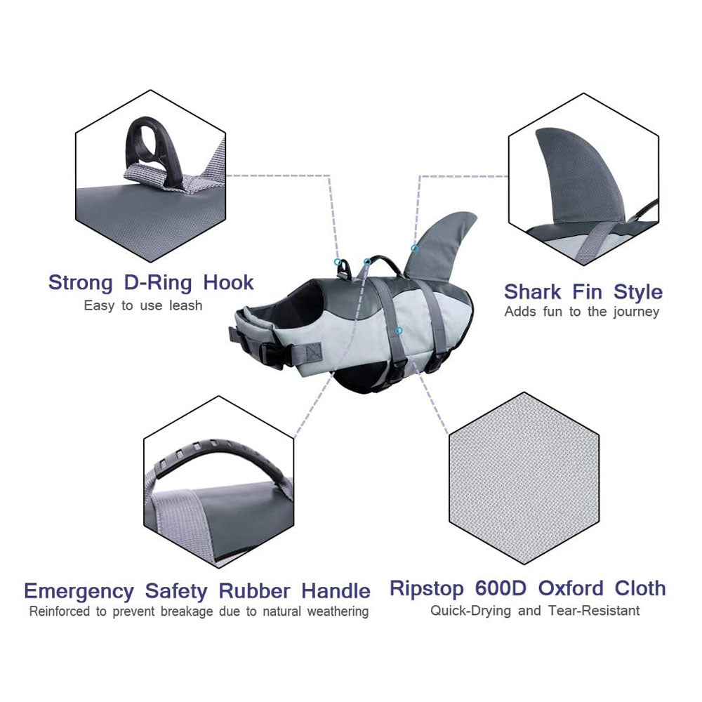 Dog Life Jacket Floating Vest With Adjustable Strap - by Famigift