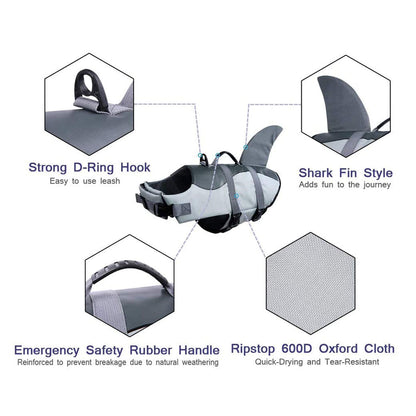 Dog Life Jacket Floating Vest With Adjustable Strap - by Famigift