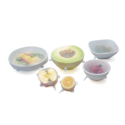 Stretch & Seal Silicone Lids - 6 Pack - Crystal Clear - by Famigift