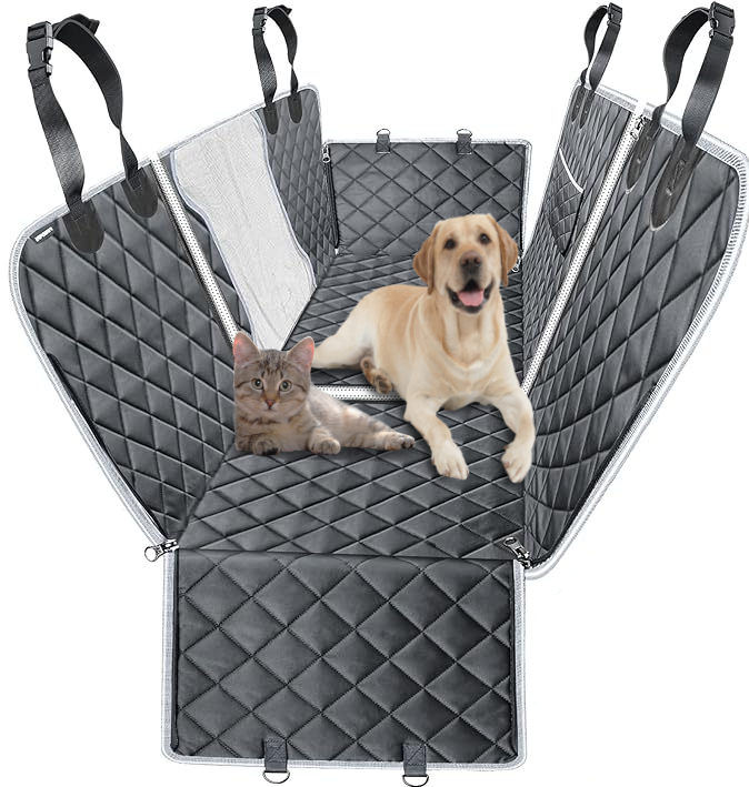 Fami Petcare Luxury Backseat Cover Protector - Grey - by Famigift