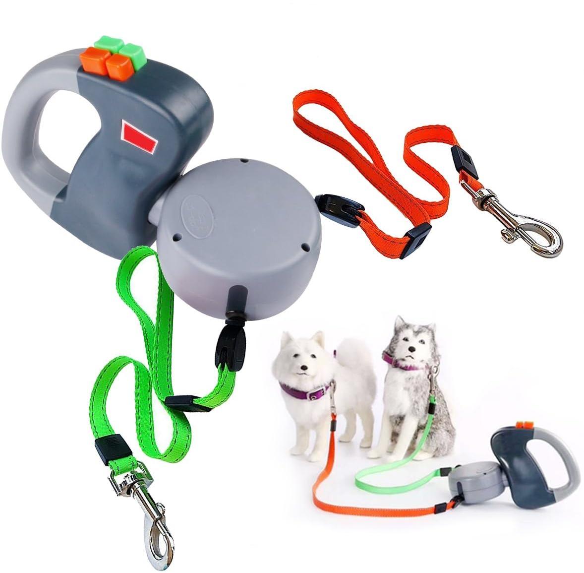 Dual Dog Leash by Famigift - Pink - by Famigift