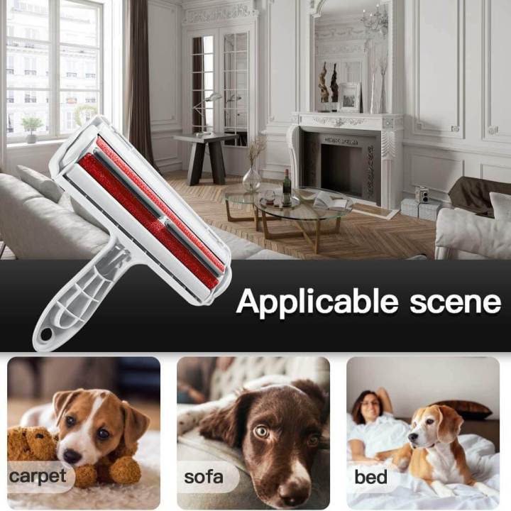 Pet Hair Removel Roller Remover Cleaning Brush Fur Removing Dog Cat Animals Hair Brush - by Famigift