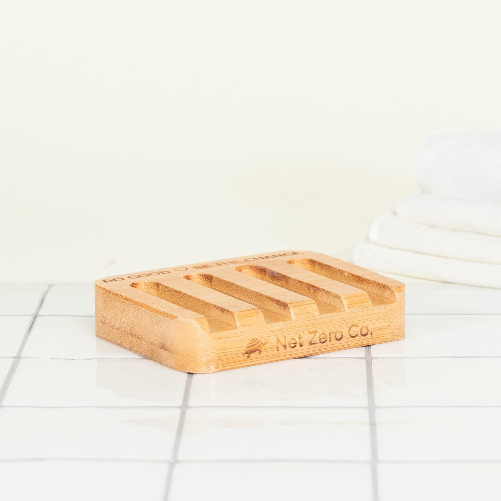 Bamboo Soap Dish - Compostable Dish for Shampoo Bars and Soap - by Famigift