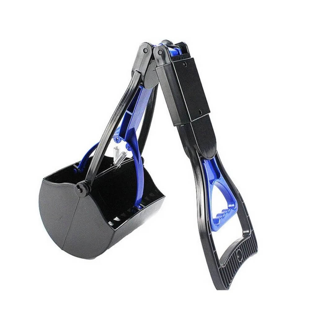 Waste & Pet Pooper Scooper For Dogs & Cats Both Foldable, Durable Spring For Easy Grass and Gravel Pick Up - Black - by Famigift