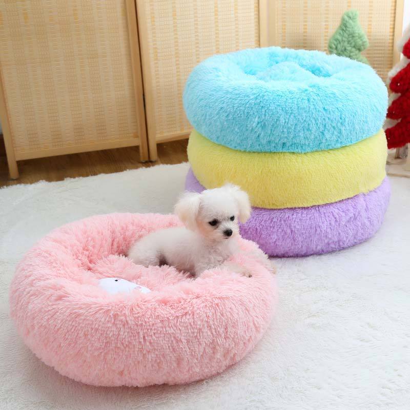 Dream Luxurious Soothing & Calming Fur Bed - Gray - by Famigift