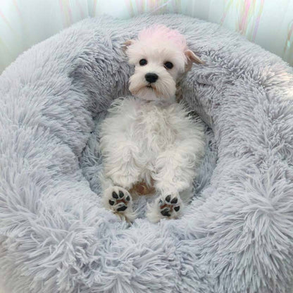 Dream Luxurious Soothing & Calming Fur Bed - Deep Gray - by Famigift