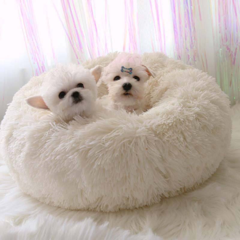 Dream Luxurious Soothing & Calming Fur Bed - Deep Gray - by Famigift