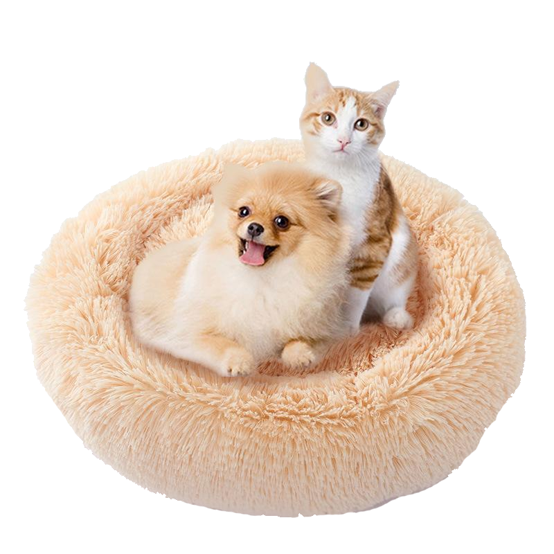 Dream Luxurious Soothing & Calming Fur Bed - Gray - by Famigift