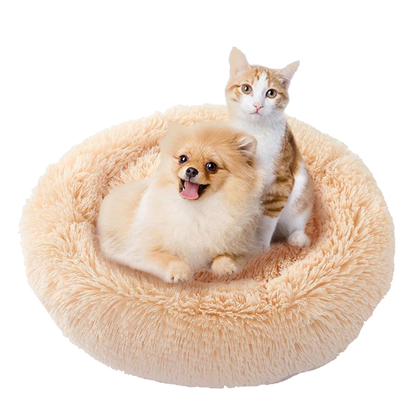 Dream Luxurious Soothing & Calming Fur Bed - Gray - by Famigift