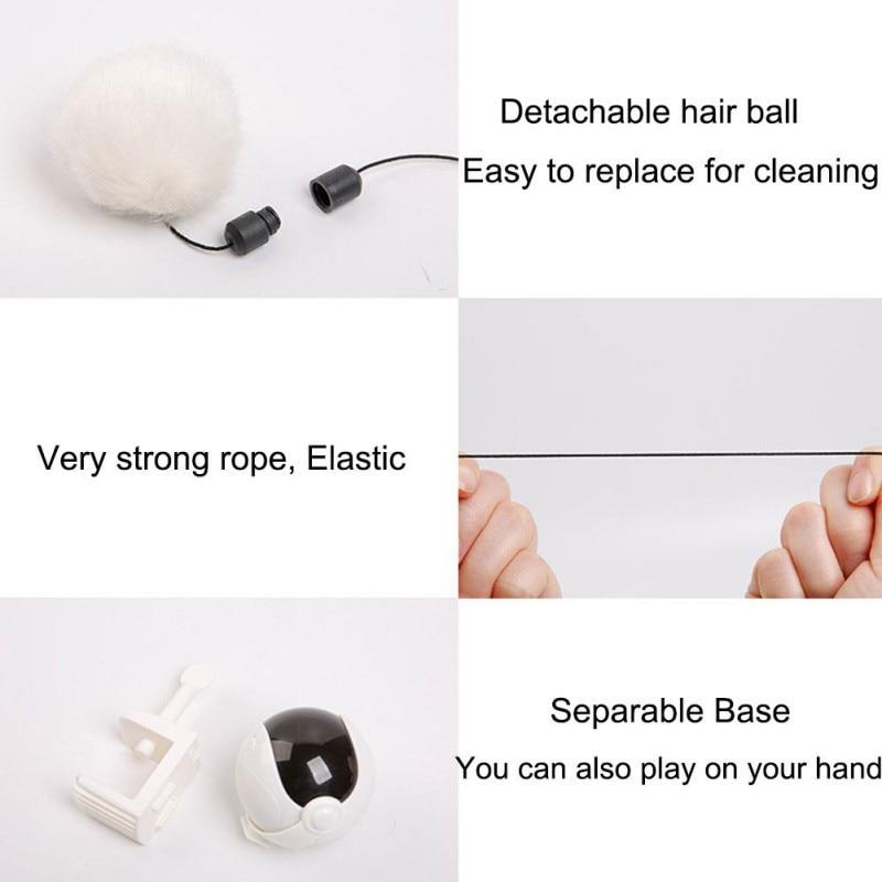 New Electric Cat Toy Funny Cat Teaser Ball Toy Automatic Lifting Spring Rod - by Famigift