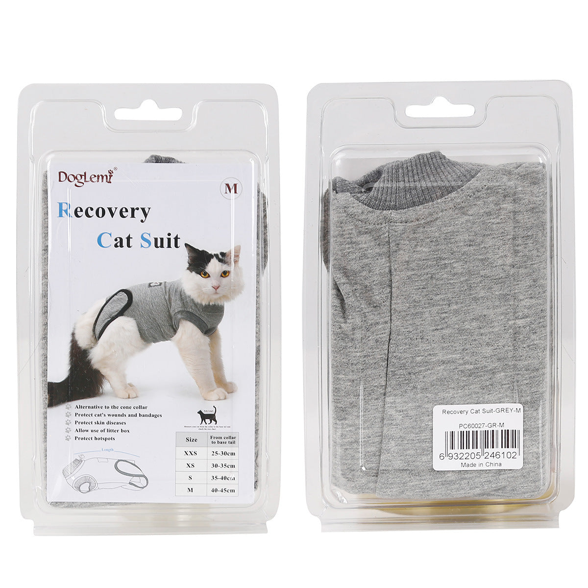 Cats Recover Suit Clothes after Sterilization - grey - by Famigift