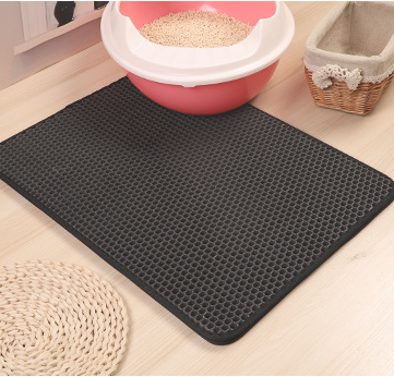 Cat Litter Catcher Waterproof Cat Litter Mat - Black - by Famigift